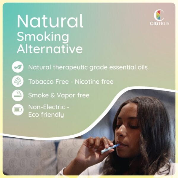 Cigtrus Smokeless Nicotine Free Natural Quit Smoking Aid Oral Fixation Cravings Relief Refreshing Flavored Air Puffer 4 Flavor Variety Pack