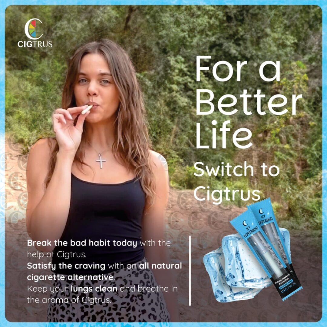 Cigtrus Natural Smoking Alternative – Nicotine-Free, Tobacco-Free Smokeless Aroma Inhaler | Quit Smoking, Craving Relief | Pick Your Flavor 4 Flavor options Citrus, Mint, Peppermint, & Spearmint