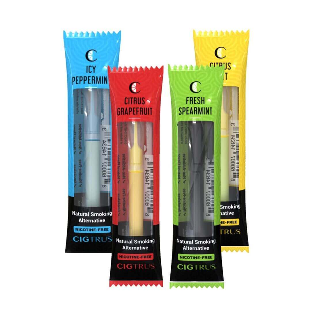 Cigtrus Quit Puffer Inhaler Smoking Alternative Replacement Aid Oxygen Inhaler Citrus Spearmint Peppermint Grapefruit Variety Pack