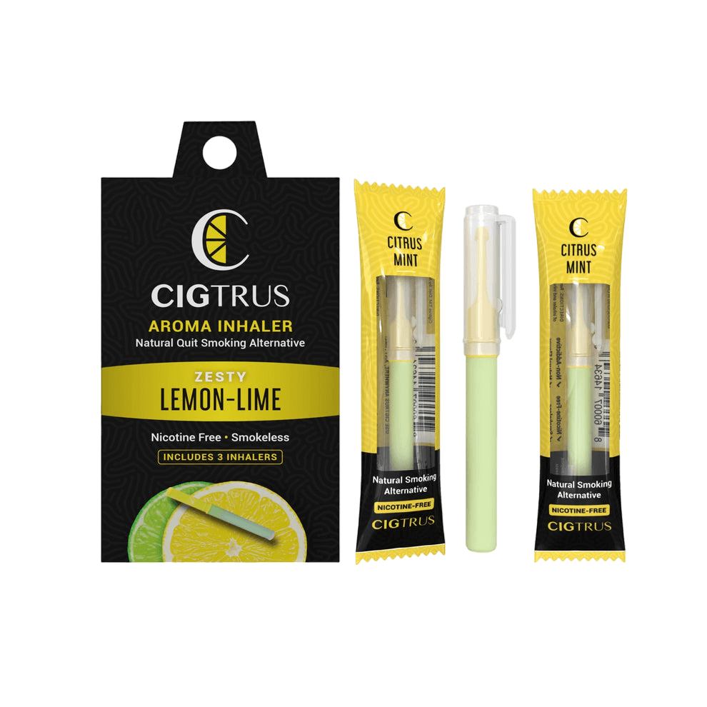 Cigtrus Smokeless inhaler Citrus Mint Flavor Oxygen Inhaler Natural Quit Smoking Alternative 3 Pack 1 Photoroom