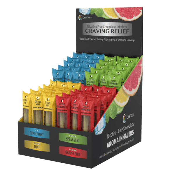 Cigtrus Natural Smoking Alternative Smokeless Aroma Inhaler Variety Display 4 Flavors, 80 Count (20 Each)
