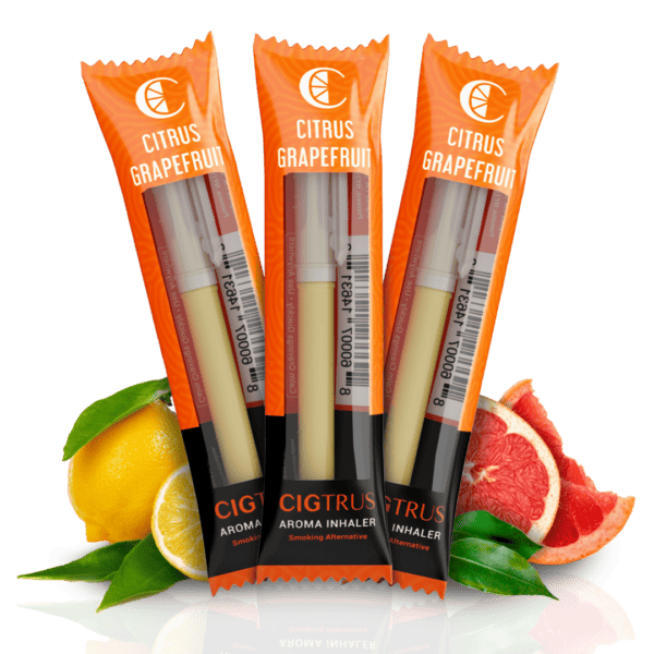Cigtrus Natural Smoking Alternative Quit Smoking Aid Smokeless Aroma inhaler Pick Your Flavor (3-Pack) (Citrus Grapefruit)