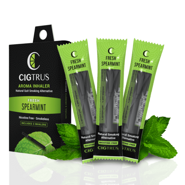 Cigtrus Natural Smoking Alternative Quit Smoking Aid Smokeless Aroma inhaler Pick Your Flavor (3-Pack) (Fresh Spearmint) - Image 2