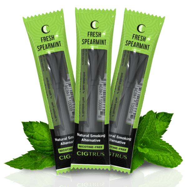 Cigtrus Natural Smoking Alternative Quit Smoking Aid Smokeless Aroma inhaler Pick Your Flavor (3-Pack) (Fresh Spearmint)