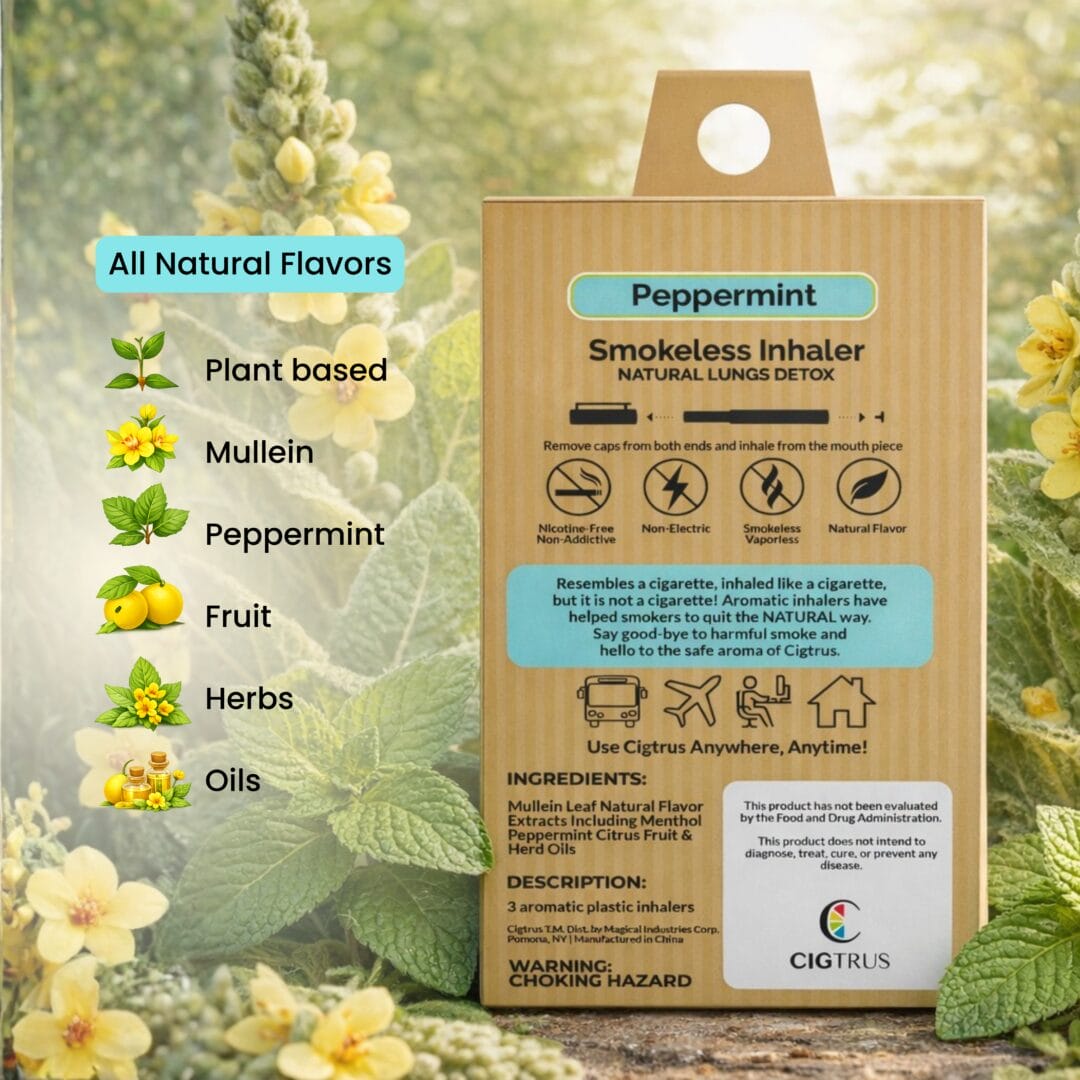 Cigtrus Mullein Leaf back of box and ingredients
